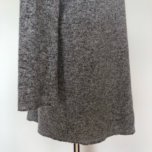 PAPER CRANE Grey Long Sleeve Raw Edge Tunic - Picture 4 of 6